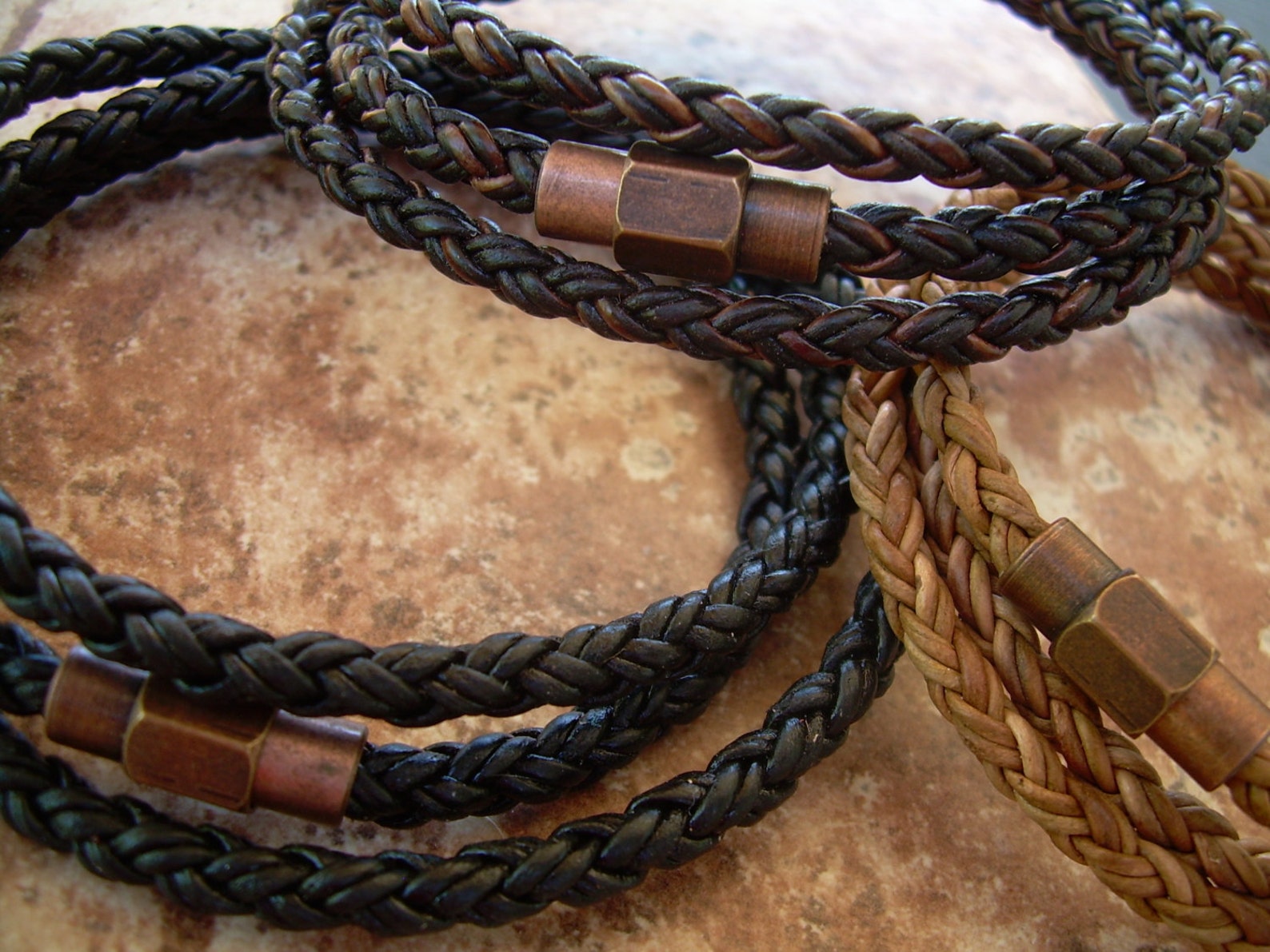 Men's Bracelets Leather Bracelets for Men Leather | Etsy