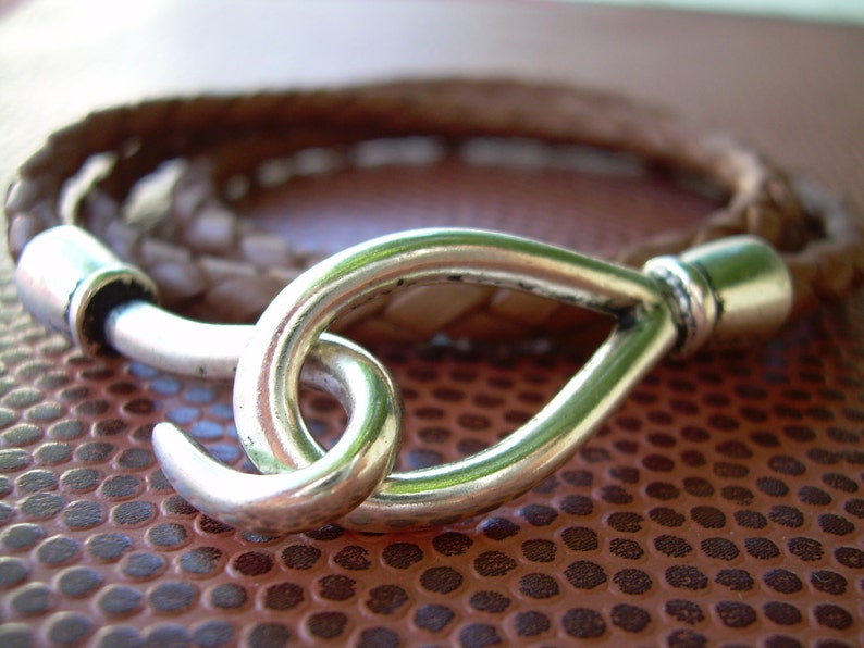Mens Leather Wrap Bracelets Womens Leather Hook Clasp Etsy