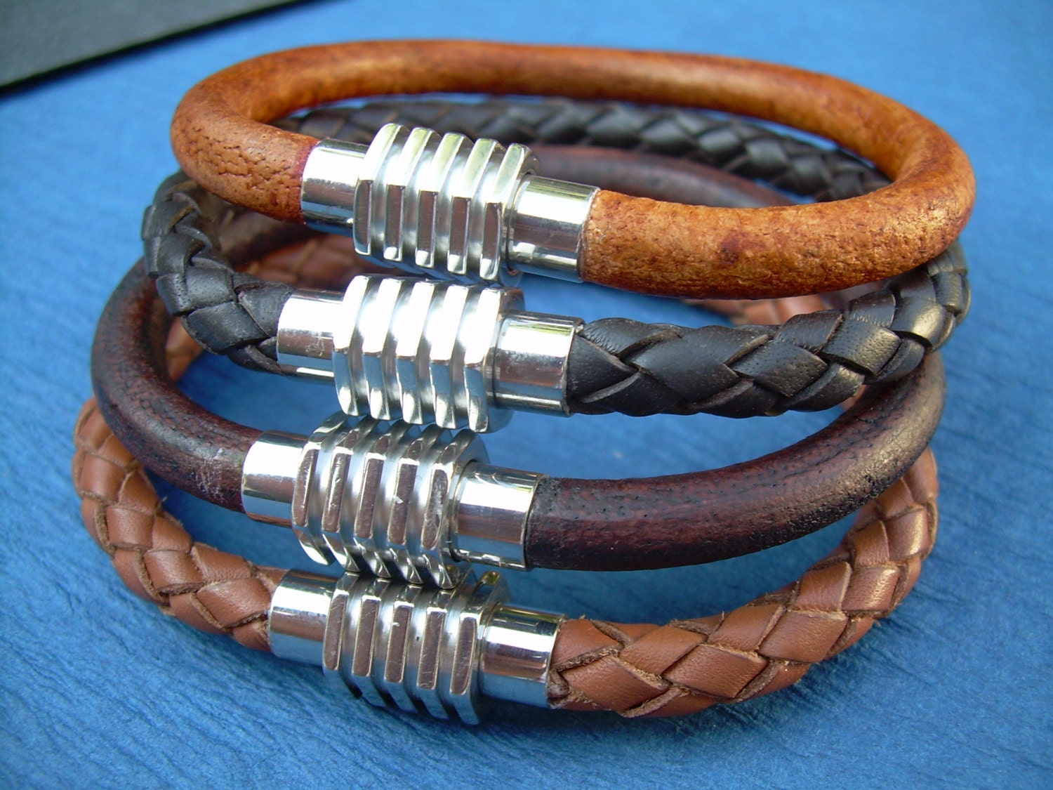 Mens Bracelets Genuine Leather Bracelet Leather Bracelets | Etsy