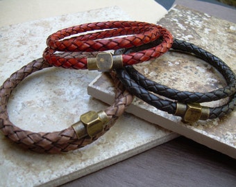 Leather Wrap Bracelets, Men's Bracelets, Mens Leather Bracelets, Mens Bracelets Leather, Leather Bracelets, Magnetic Bracelet,