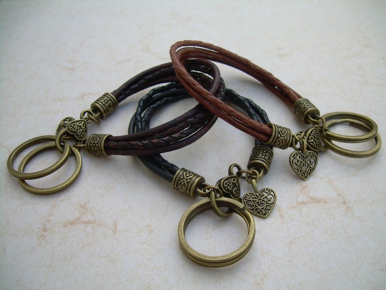 Womens Leather Bracelet and Valet Keychain Key Chain Womens Etsy