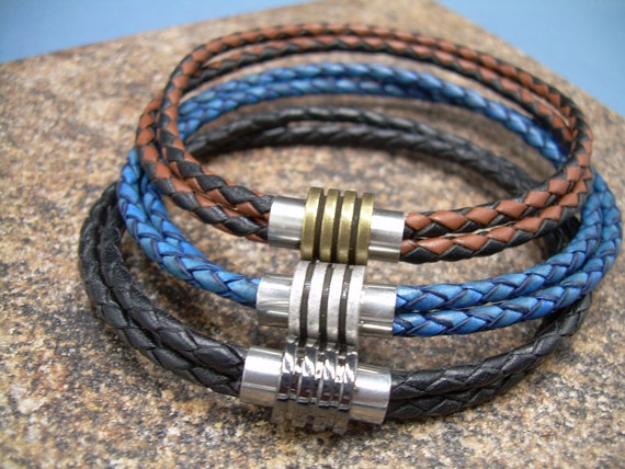 Rosewood Premium Leather Bracelet for Men- Mens Leather bracelet-mens Cross Bracelet | Urban Designer