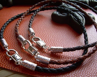 Mens Leather Necklace, Mens Necklaces, Necklaces for Men, Braided Leather Necklace, Guys Necklaces, Braided, Leather, Necklace, for Men
