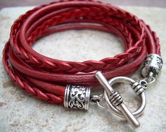 Leather Bracelets Womens Leather Bracelet Women's Bracelets Leather Leather Bracelets for Women Red Leather Bracelets Leather Wrap Bracelets