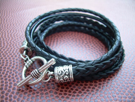 Womens leather sale bracelets etsy