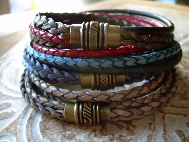 Mens Bracelets, Mens Leather Bracelets, Mens Bracelets Leather, Bracelet with Magnetic Clasp, Magnetic Bracelet, image 3