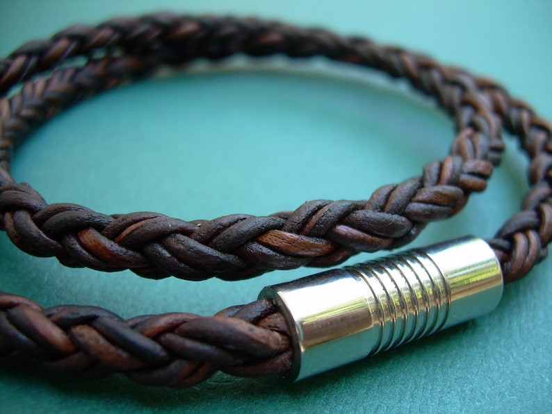 Genuine Leather Bracelet Mens Leather Bracelet Mens Etsy