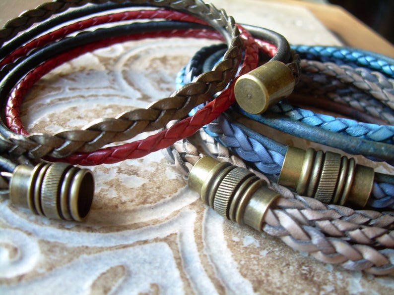 Mens Bracelets, Mens Leather Bracelets, Mens Bracelets Leather, Bracelet with Magnetic Clasp, Magnetic Bracelet, image 4