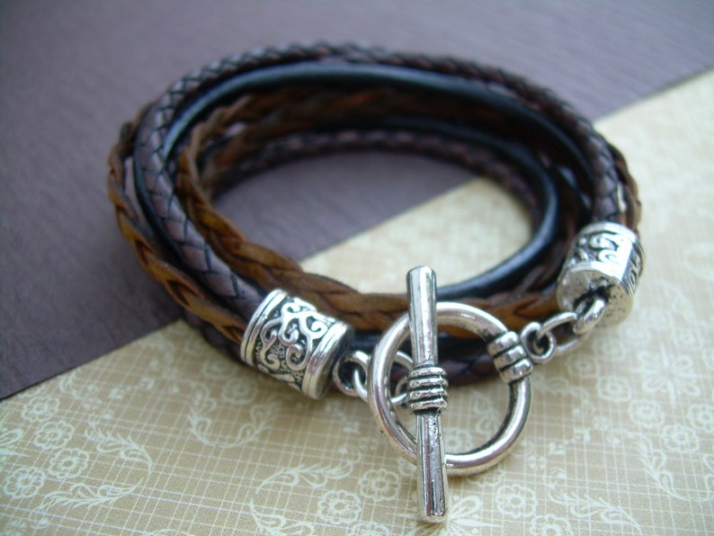 Leather Wrap Bracelets Mens Leather Bracelet Mens Bracelets Etsy
