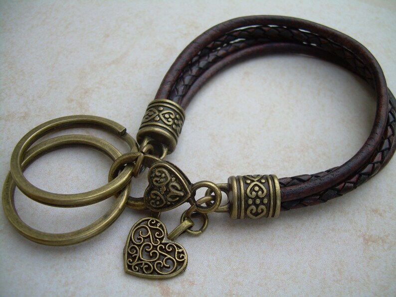 Womens Leather Bracelet and Valet Keychain Key Chain Womens Etsy