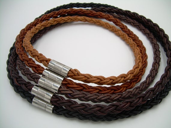 Mens Leather Necklaces Mens Thick 