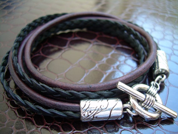 Buy Mens Bracelets Leather Mens Leather Bracelet Double Strand