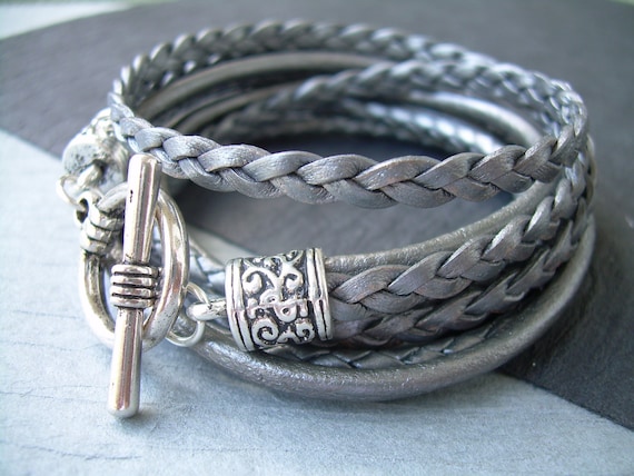 Womens leather bracelets etsy deals