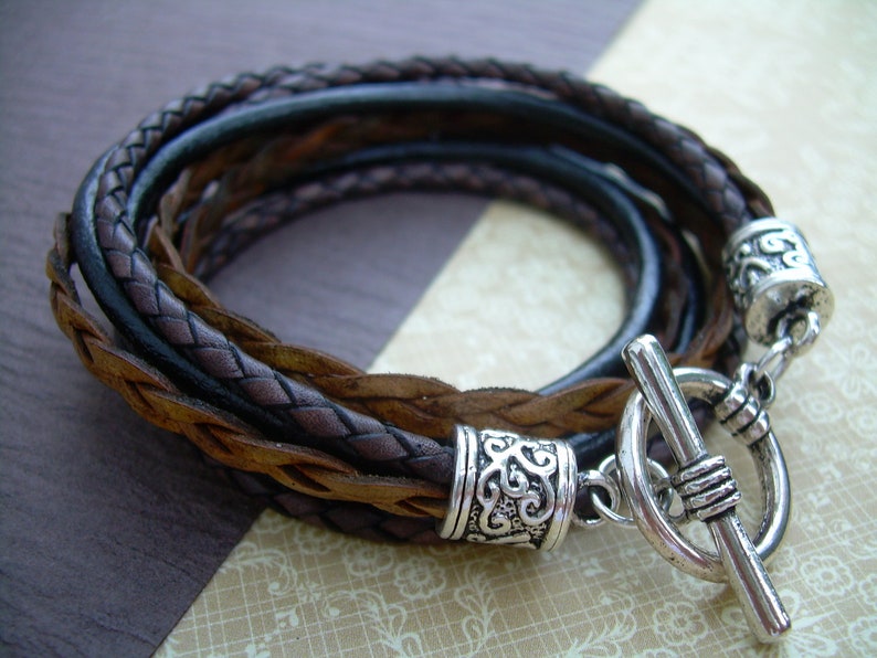 Leather Wrap Bracelets Mens Leather Bracelet Mens Bracelets Etsy