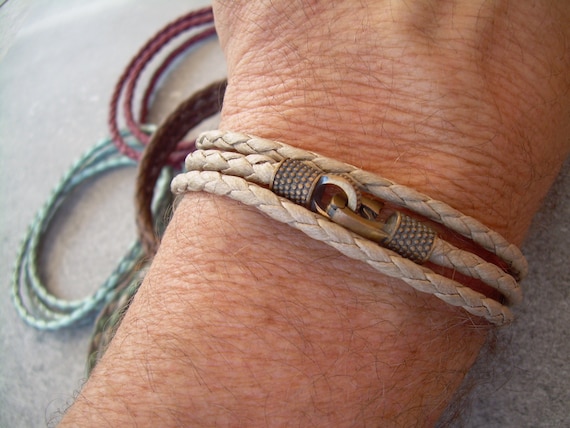 Vegan Bracelets Mens Leather Bracelets Mens Braided Vegan