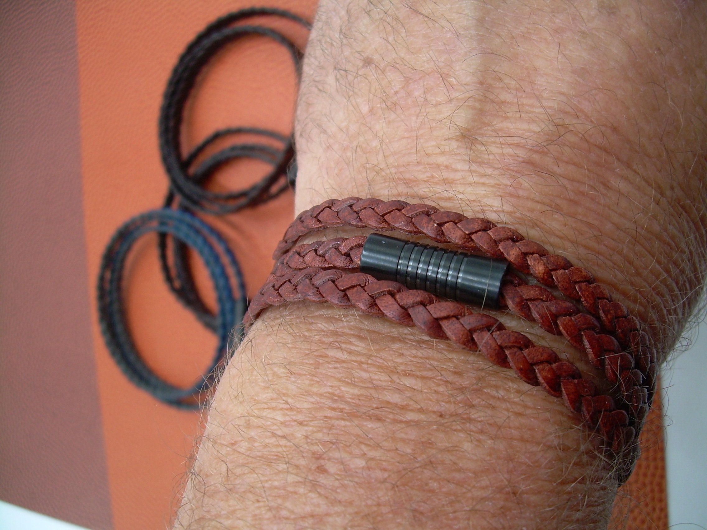 Bracciale Multi-avvolgente In Pelle Con Perline Di Howlite Bianco - Foto 9