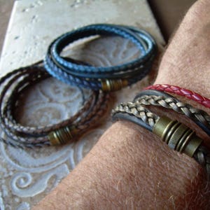 Mens Bracelets, Mens Leather Bracelets, Mens Bracelets Leather, Bracelet with Magnetic Clasp, Magnetic Bracelet, image 2