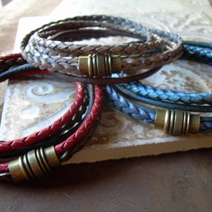 Mens Bracelets, Mens Leather Bracelets, Mens Bracelets Leather, Bracelet with Magnetic Clasp, Magnetic Bracelet, imagem 1