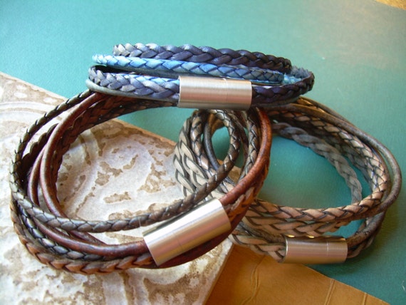 Braided leather double-wrap bracelet | Le 31 | Men's Bracelets | Simons