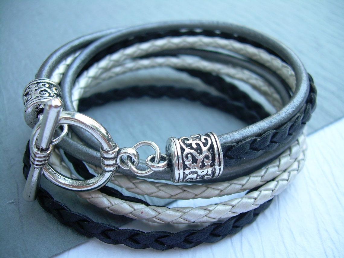 Womens Leather Wrap Bracelets Womens Leather Bracelets Etsy