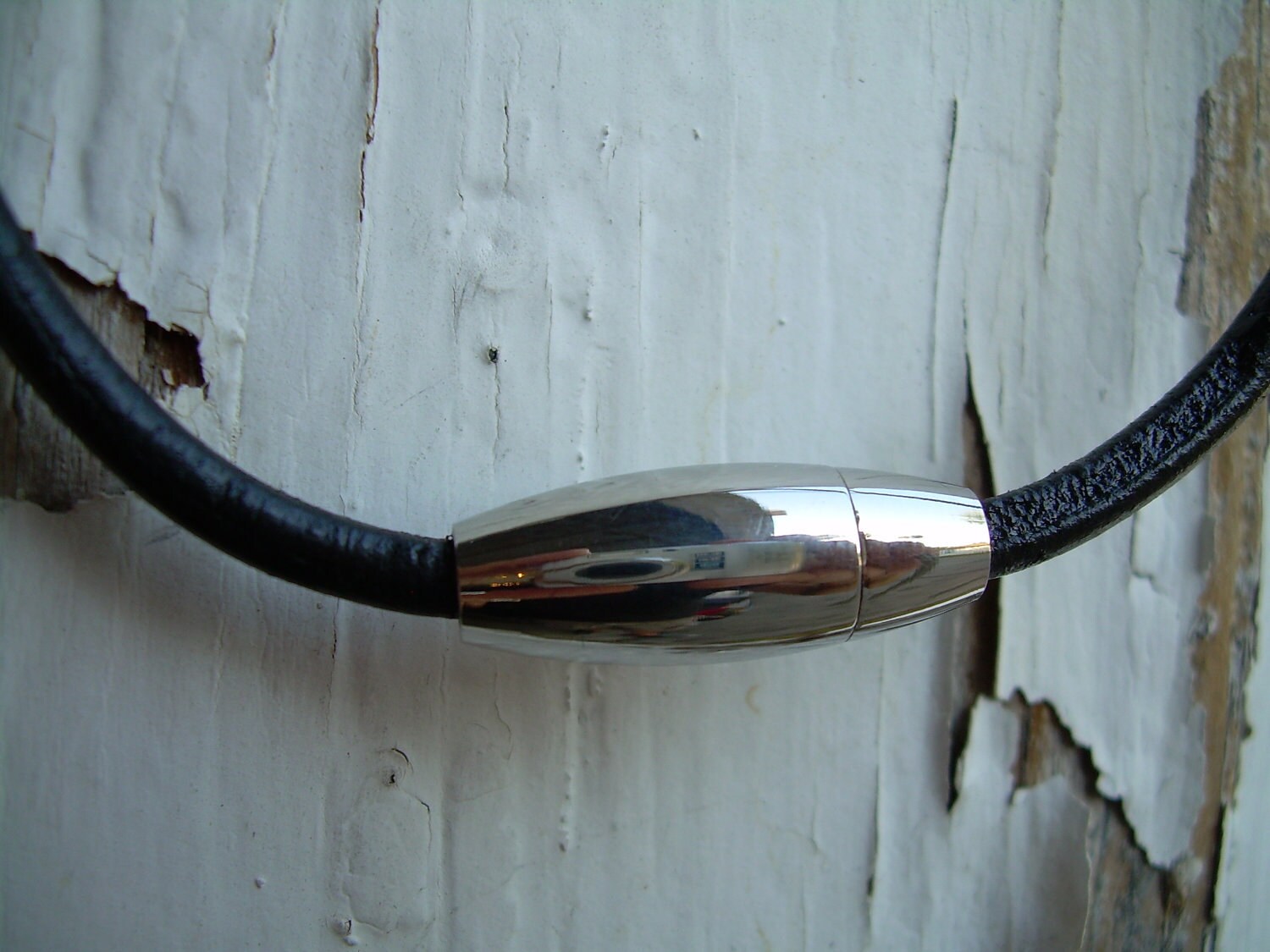 Collana In Vera Pelle Intrecciata Con Chiusura A Torsione In Argento Sterling - Collana Con Cordino/perizoma In Vera Pelle - Scelta Della Taglia - Grigio - Italia - Foto 6