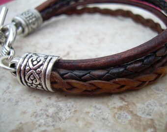 ブレスレット Wavy Heart Leather Cord Bracelet #5959 Amazon.com: 555Jewelry Stainless Steel Heart Charm Bracelet