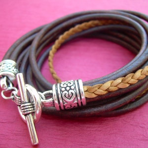Braided Leather Wrap Bracelet: Women&#39;s Fall Fashion Jewelry