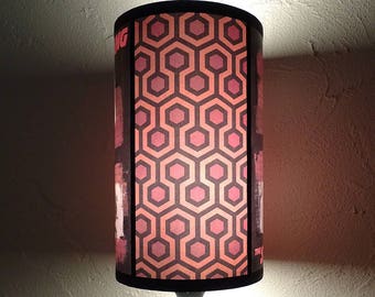 The Shining carpet lamp shade Lampshade - classic horror movie, Overlook hotel carpet, bedside lamp shade,kitsch,orange lampshade,dorm decor