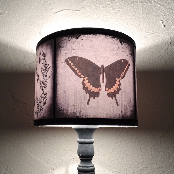 Abat-jour Papillon pour lampe de table - Cabinet de Curiosités, décoration Victorienne, gothique, luminaires, insecte, décoration gothique