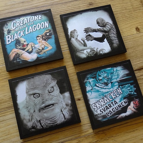 Bump in the Night Kitschy 50s Spooky Horror Movies Mousepad Etsy