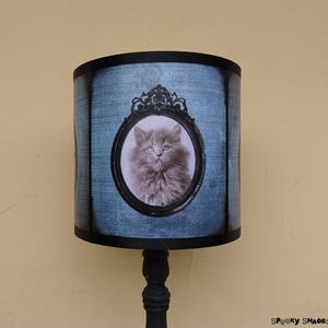 Cute kitten Cats Lamp Shade Lampshade - blue lampshade, unique lighting, cat lover gift, blue lamp shade, childrens lamps, shabby chic