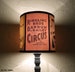 Circus lamp shade Lampshade Circus Sideshow - unique lighting, circus decor, orange salmon, drum lamp shade, boho, bohemian decor, burlesque 