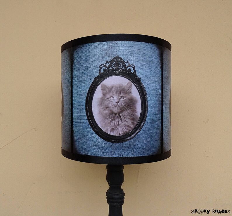 Cute Kitten Cats Lamp Shade Lampshade Blue Lampshade Unique Etsy