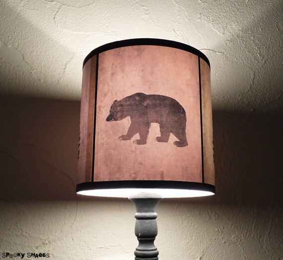 Pine Tree Art Lamp Shade Lampshade Woods Shadows Holiday Home
