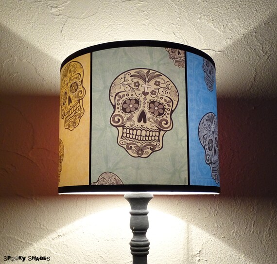 Sugar skull on sale lamp shade