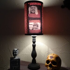 The Shining horror decor lamp shade Lampshade classic horror movie, Overlook Hotel carpet, bedside lamp shade, kitsch lamp shade,Halloween image 4