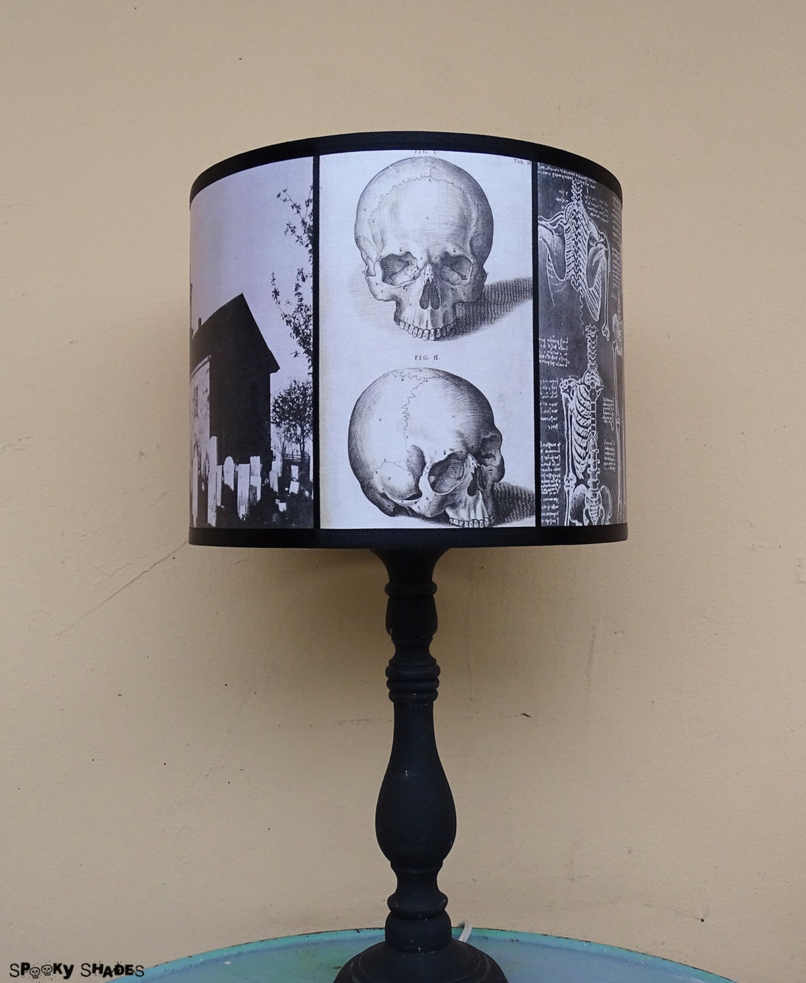 Gothic decor lamp shade lampshade Requiescat In Pace Etsy