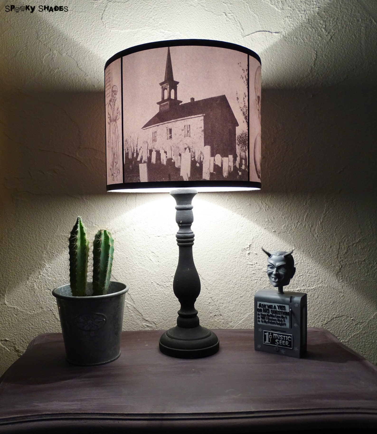 Gothic decor lamp shade lampshade Requiescat In Pace Etsy