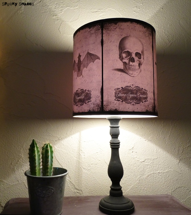 Gothic Home Decor Lamp Shade Lampshade Halloween curiosities Etsy