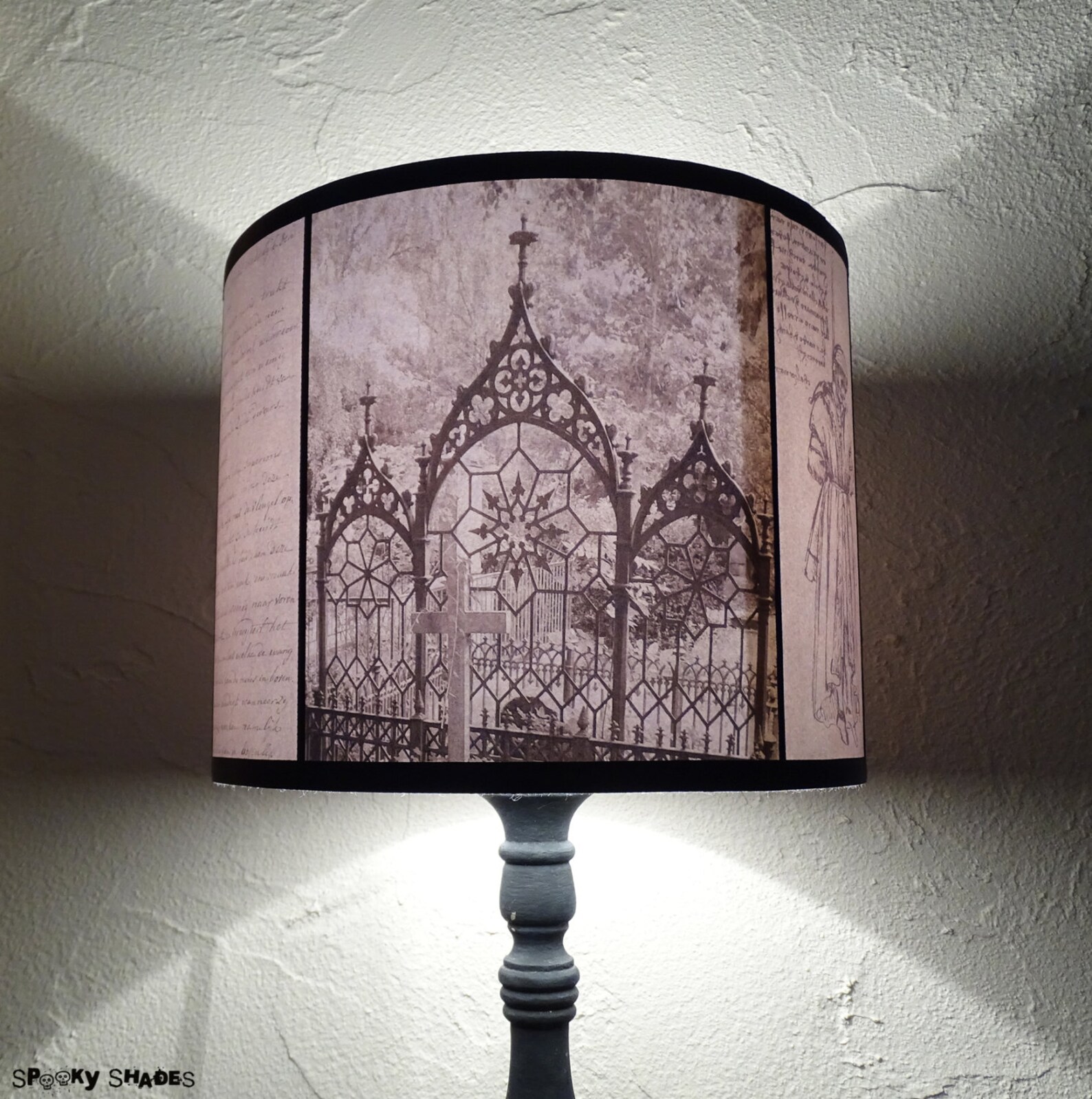Gothic decor lamp shade lampshade Requiescat In Pace Etsy