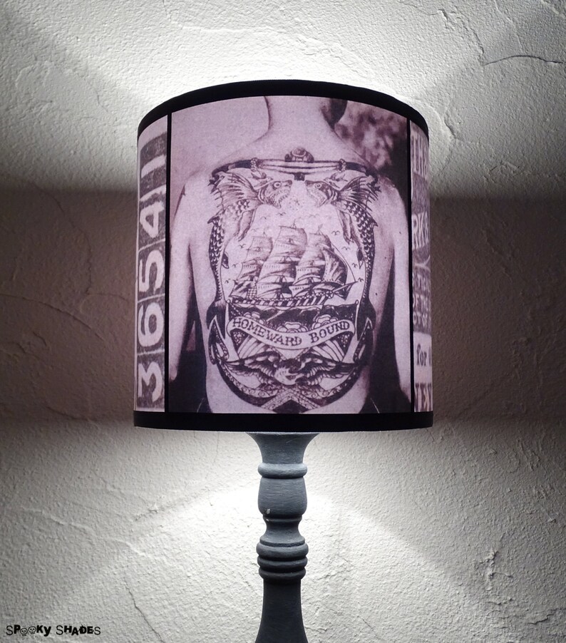 Vintage Tattoos Lampshade Lamp Shade Tattoo Shop Decor - Etsy
