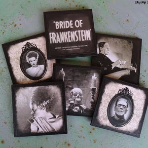 Abat Jour Frankenstein's Bride La fiancée de Frankenstein, déco gothique, film d'horreur, cadre baroque, lampe de chevet, cadeau déco image 8