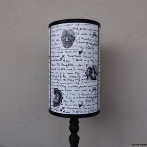 Jack's Anatomy black and white Lamp Shade Lampshade Gothic home décor, horror décor, skull lamp, Victorian, medical, Jack the Ripper image 8