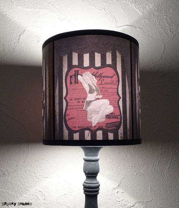 black and white striped lamp shade