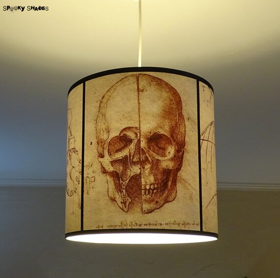 Leonardo Da Vinci Skull Pendant Lamp Shade Lampshade Image 0