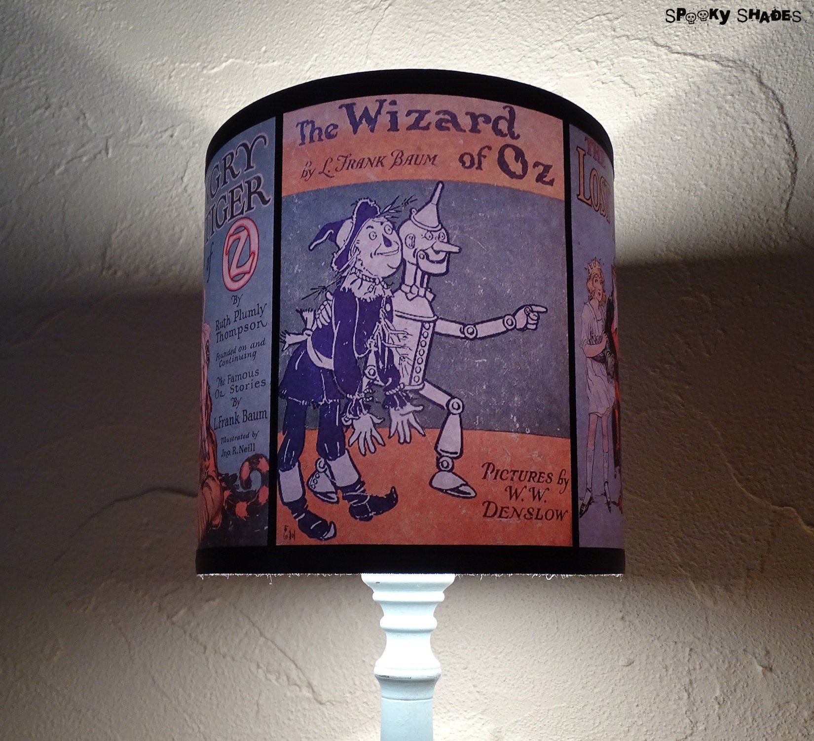 Abat-Jour Cylindre Le Magicien d'oz - Diamètre 18 ou 25 cm Lampe de Chevet, Chambre d'enfant, Abat-J