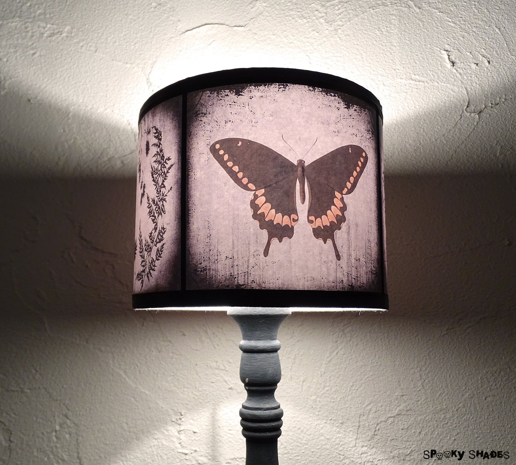 Abat-Jour Papillon Pour Lampe de Table - Cabinet Curiosités, Décoration Victorienne, Gothique, Lumin