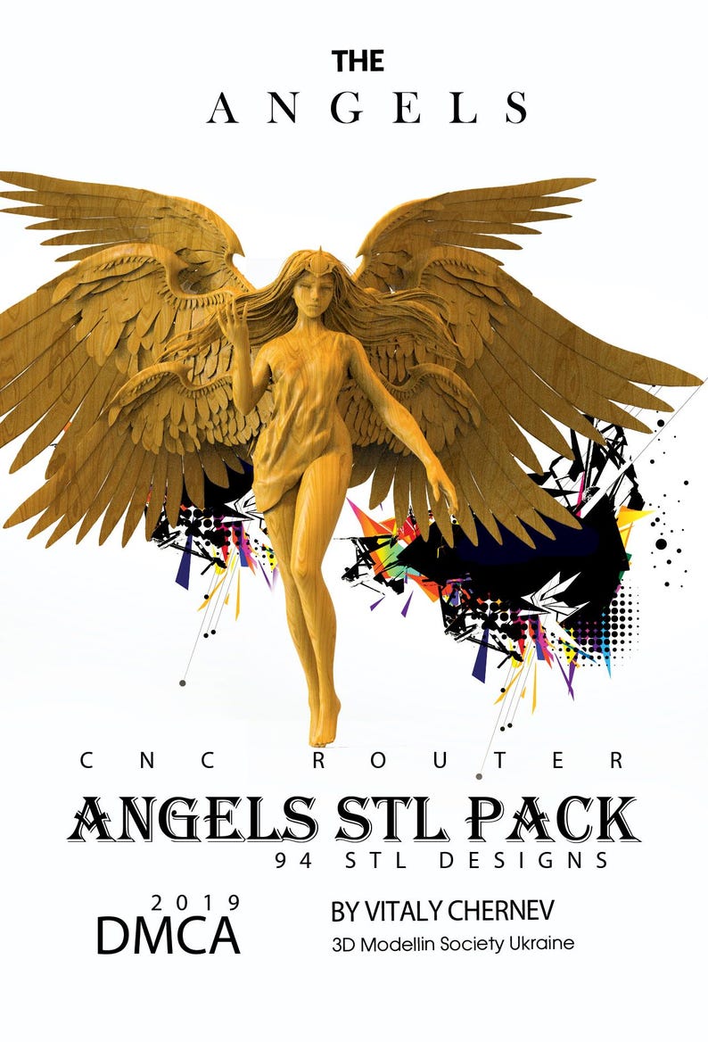 The Angel 94 Angel 3D STL Files for CNC Carving & 3D Designers - Etsy ...