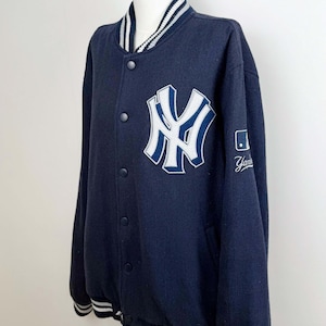 Majestic Athletic New York Yankees Woll-Unijacke in Marineblau, Größe XL