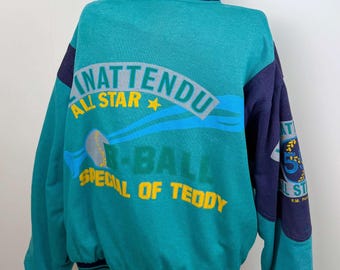 Vintage All Star B-Ball Collegejacke made in France Größe M